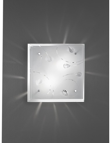 APPLIQUE IN VETRO CON CRISTALLI 30X30 CM