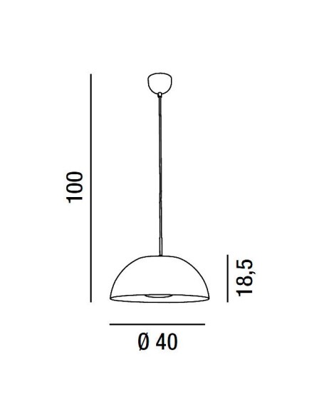 SOSPENSIONE IN METALLO BIANCO CON DECORO FOGLIA AR GENTO 40cm