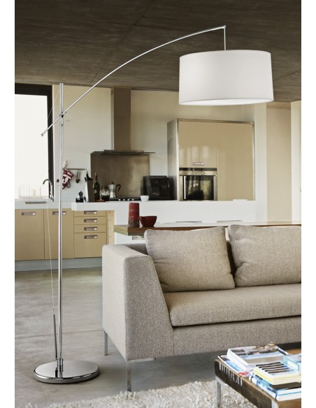 PIANTANA CROMO LUCIDO  CON PARALUME STOFFA