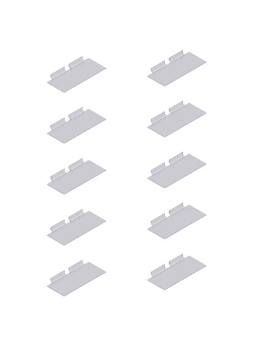 KIT 10 MENSOLA PANNELLO DOGATO PLEXIGLASS PORTASCA RPE 10x25