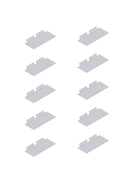 KIT 10 MENSOLA PANNELLO DOGATO PLEXIGLASS PORTASCA RPE 10x25