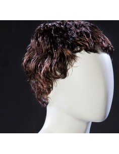 PARRUCCA UNISEX CORTISSIMA CASTANO RIFLESSI MOGANO