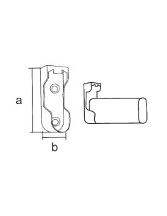 SUPPORTO PER TUBO OVALE 30X15 MM CROMATO 2