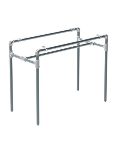 STRUTTURA BANCO TUBO INDUSTRIAL STYLE IDRAULICO 12 0x60x90 cm