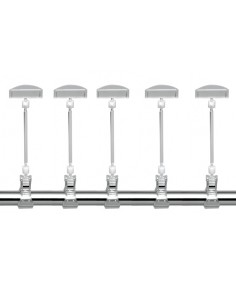KIT 5 PORTAPREZZI CON PINZA DI ANCORAGGIO H. 10 CM