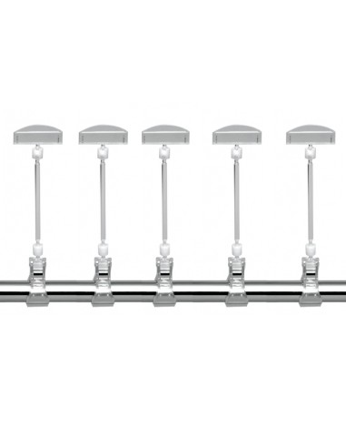 KIT 5 PORTAPREZZI CON PINZA DI ANCORAGGIO H. 10 CM