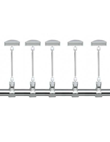 KIT 5 PORTAPREZZI CON PINZA DI ANCORAGGIO H. 10 CM