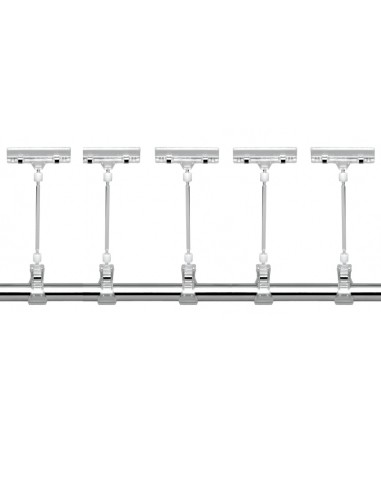 KIT 5 PORTAPREZZI CON PINZA DI ANCORAGGIO H. 10 CM