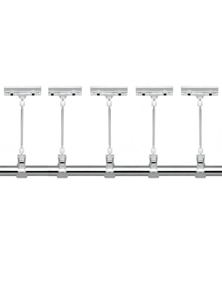 KIT 5 PORTAPREZZI CON PINZA DI ANCORAGGIO H. 10 CM