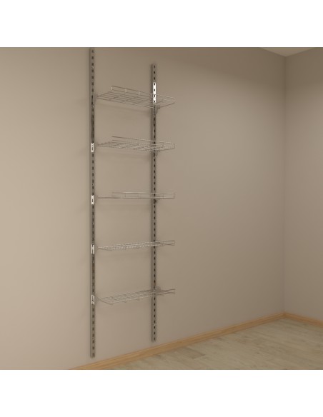 KIT ARREDAMENTO MONTANTI CON 4 RIPIANI IN GRIGLIA A INCLINAT