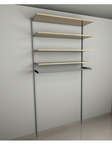 KIT ARREDAMENTO 2 MONTANTI CON 4 RIPIANI E 1 APPENDERIA