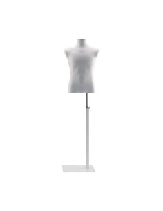 TORSO SARTORIALE CON BASE UOMO SPALMATO BIANCO CON BASE