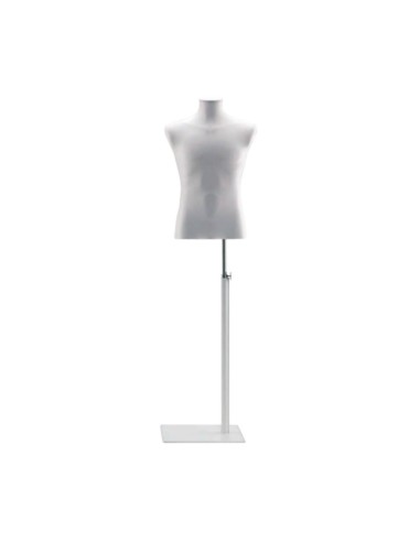 TORSO SARTORIALE CON BASE UOMO SPALMATO BIANCO CON BASE