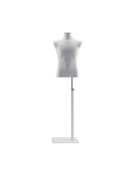 TORSO SARTORIALE CON BASE UOMO SPALMATO BIANCO CON BASE
