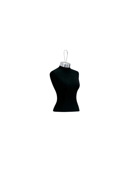 BUSTO DONNA MAGLIA NERA SARTORIALE CON GANCIO MADE IN ITALY