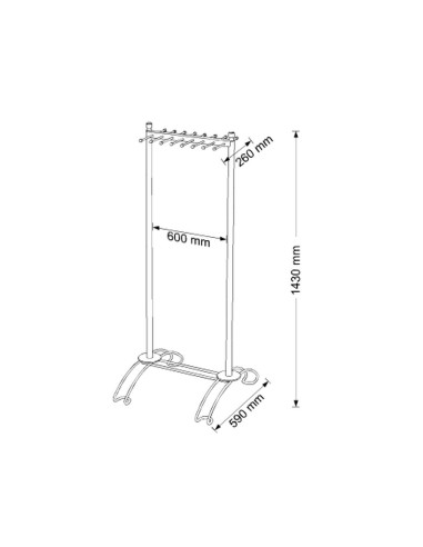 STENDER  ESPOSITORE PORTA CINTURE PIANTANA ACCIAIO INOX