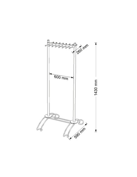 STENDER  ESPOSITORE PORTA CINTURE PIANTANA ACCIAIO INOX