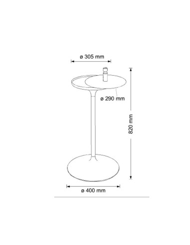 POSACENERE SUPPORTO CON BASE TONDA CENERIERA