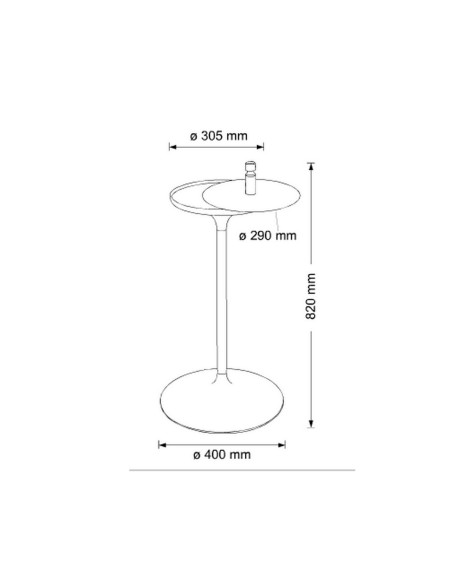 POSACENERE SUPPORTO CON BASE TONDA CENERIERA