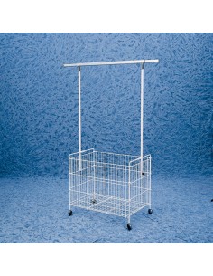STENDER CARRELLO CON CESTO PIEGHEVOLE STRUTTURA AP PENDERIA