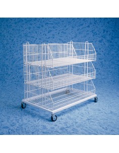 KIT 3 CESTE BASE CON RUOTE SOVRAPPONIBILE CESTONE CON  DIVIS