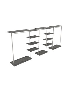 KIT ARREDAMENTO CON APPENDERIA CON MENSOLE OLDKING 378cm