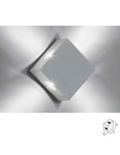 APPLIQUE ALLUMINIO PER ESTERNI INTERNI ARGENTO 4XL ED 1W