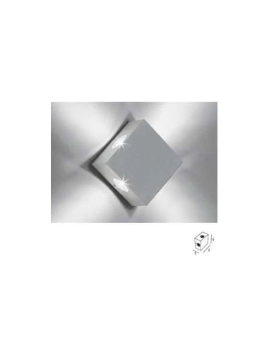 APPLIQUE ALLUMINIO PER ESTERNI INTERNI ARGENTO 4XL ED 1W