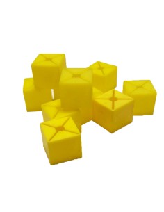 KIT 100 CUBO SEGNATAGLIA GIALLO PER GRUCCIA ABBIGL IAMENTO