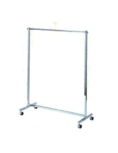 STENDER SEMPLICE TUBO QUADRO CON RUOTE 120X H 155 cm