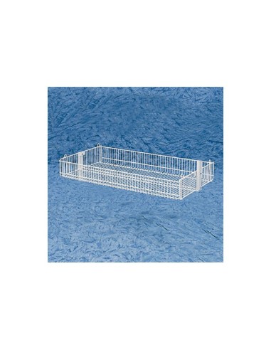 ESPOSITORE CESTE CARRELLO CESTONI BIANCO 101 CM