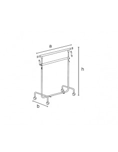 STENDER DOPPIO AD ALTEZZA REGOLABILE CROMATO 2