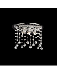 MOONLIGHT LAMPADA A PARETE CROMATO CON CRISTALLI