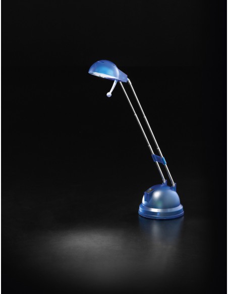 LAMPADA DA TAVOLO TELESCOPICA TRASPARENTE BLU