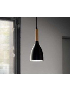 MANHATTAN LAMPADA SOSPESA NERA ATTACCO E27 2