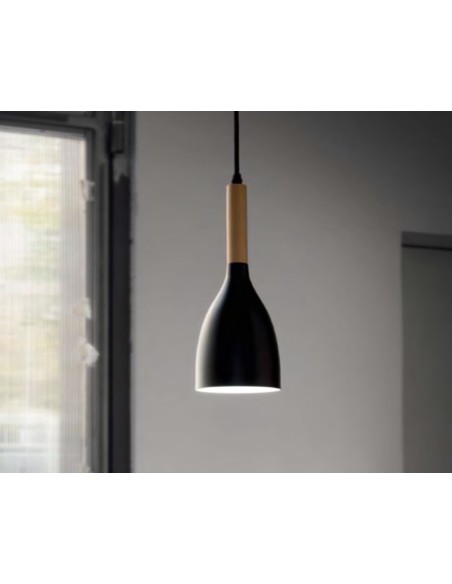 MANHATTAN LAMPADA SOSPESA NERA ATTACCO E27
