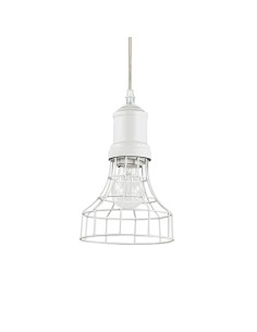 CAGE PLATE LAMPADA SOSPESA BIANCO ATTACCO E27