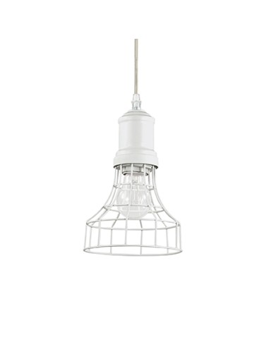 CAGE PLATE LAMPADA SOSPESA BIANCO ATTACCO E27