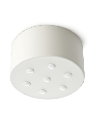 ROSONE MULTICAVO IN METALLO BIANCO DIAM.12 CMXH.6 cm