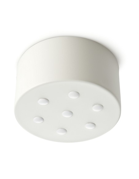 ROSONE MULTICAVO IN METALLO BIANCO DIAM.12 CMXH.6 cm