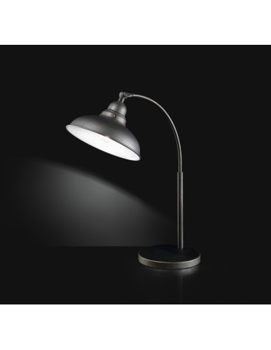 LAMPADA LUMETTO DA TAVOLO IN VERNICIATO NERO ANTIC ATO