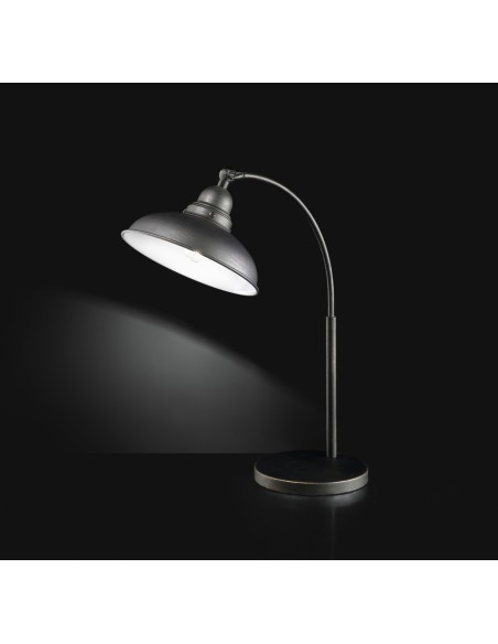 LAMPADA LUMETTO DA TAVOLO IN VERNICIATO NERO ANTIC ATO