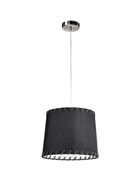 SOSPENSIONE IN METALLO CROMO SPAZZOLATO CON PARALU ME TESSUTO