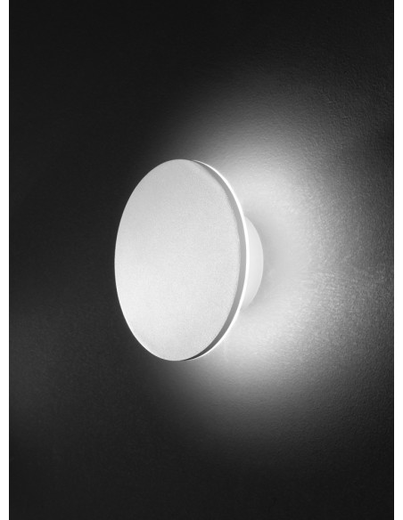 APPLIQUE IN METALLO VERNICIATO BIANCO 17 CM SP. 6 cm