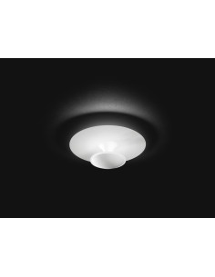 PLAFONIERA IN METALLO VERNICIATO BIANCO 26 CM 11 C