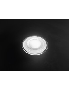 PLAFONIERA IN VETRO BIANCO E TRASPARENTE 30 cm m