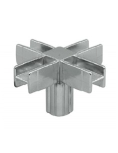GIUNTO A 5 VIE  PER TUBO QUADRO 25x25 mm CROMATO