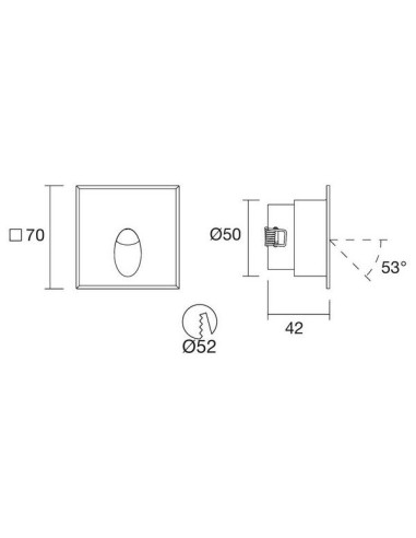 QUARA 65Q PATH MARKER POWERLED 2W CORTEN