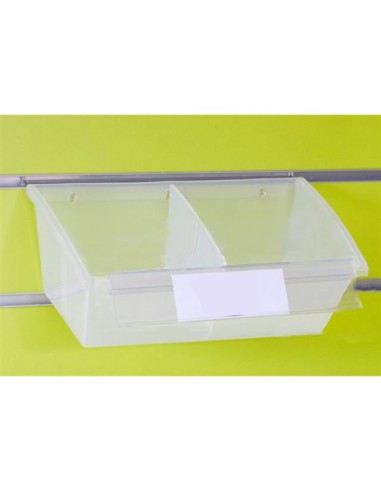 BOX DISPLAY VASCHETTA C/DIVISORIO PANNELLO DOGATO 25,6x9X14