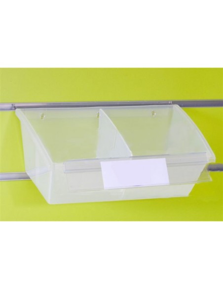 BOX DISPLAY VASCHETTA C/DIVISORIO PANNELLO DOGATO 25,6x9X14